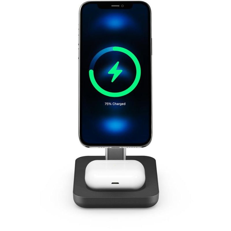 Journey MagSafe Compatible 3-in-1 Wireless Charging Stand Bundle (Black)