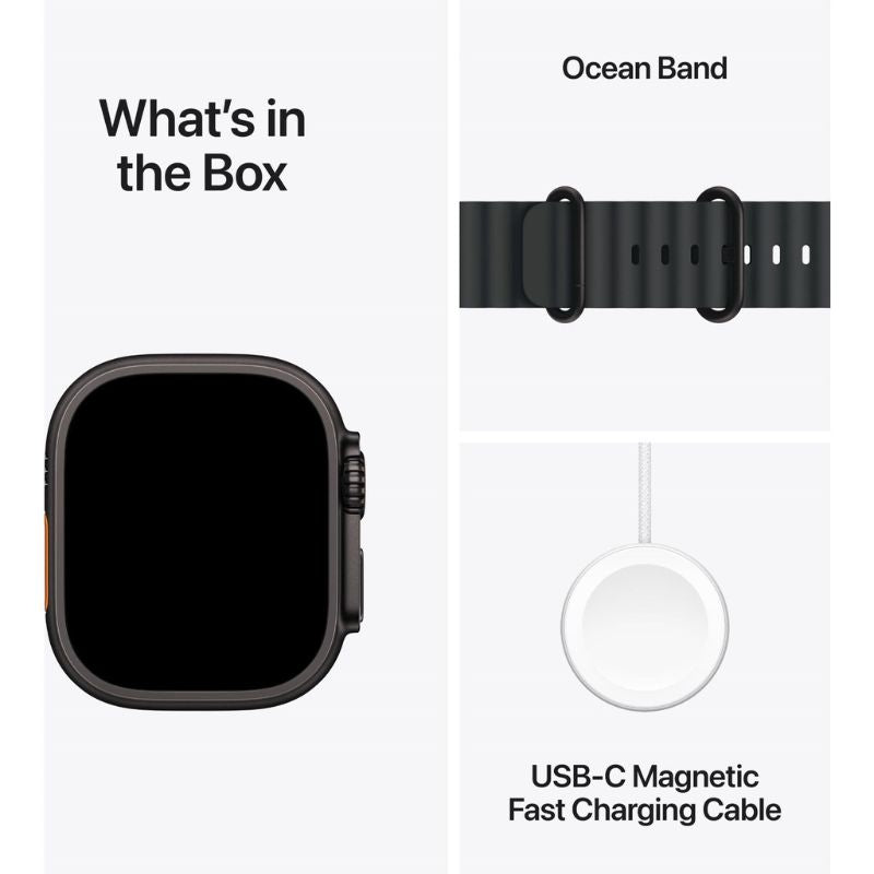 Apple Watch Ultra 2 49mm Natural Titanium Case GPS + Cellular Ocean Band (Navy)